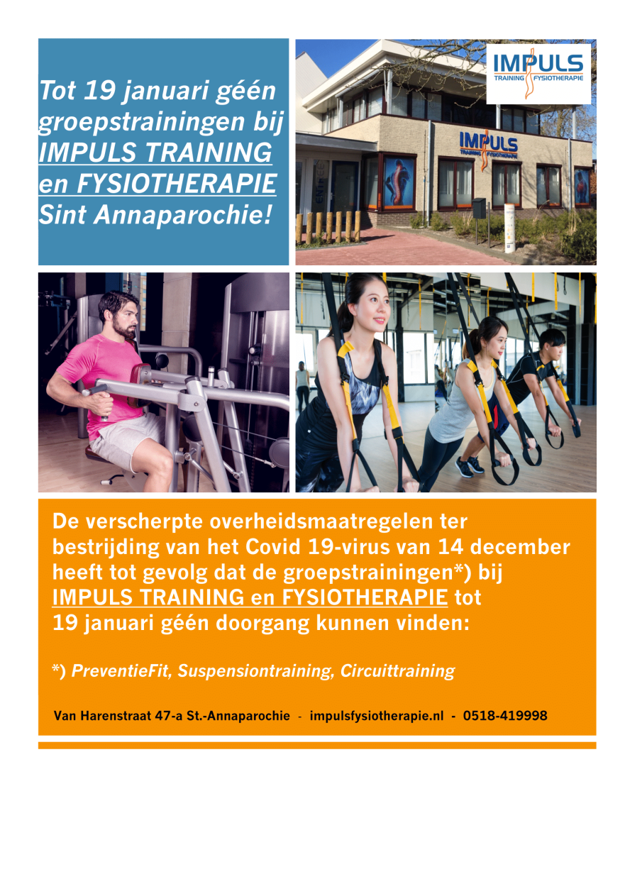 Gevolgen van de Covid 19maatregelen van 14 december voor de